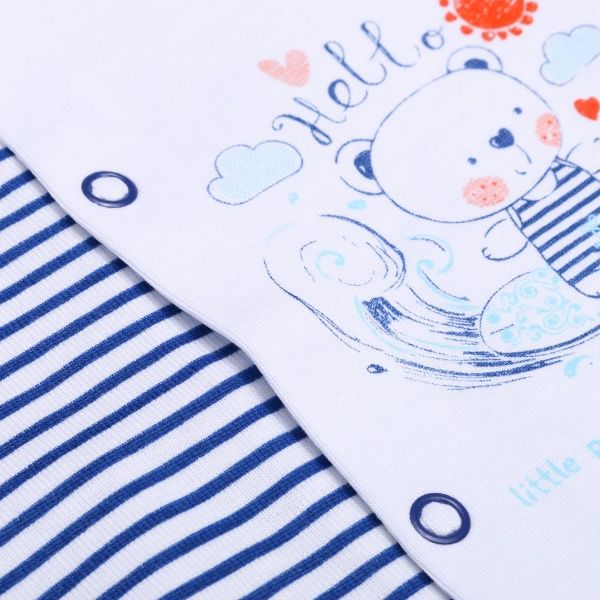 Боди детское Маленькие люди 207-125 р.74 белый с синим 