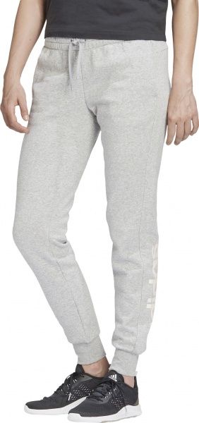 Брюки Adidas W E LIN PANT FL GD3031 р. L светло-серый