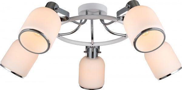 Люстра потолочная Altalusse 5x40 Вт E27 белый/хром INL-9406C-05 