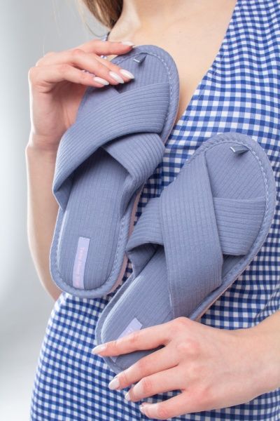 Капці домашні Twins HS-VL перехрест р. 36-37 синій