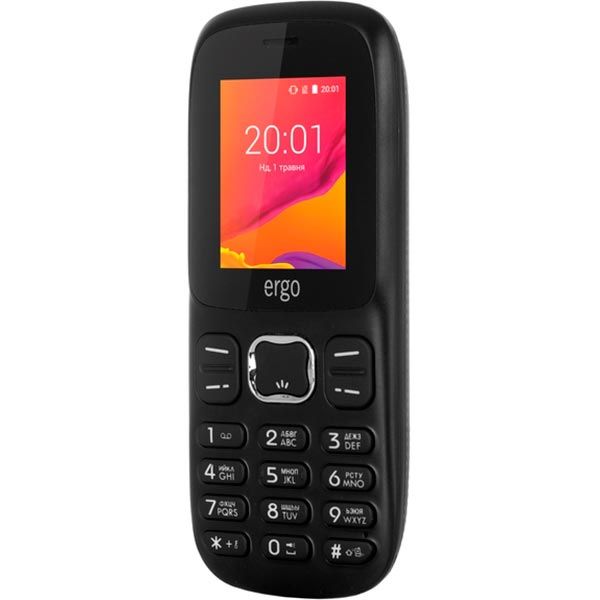 Телефон мобильный Ergo F180 Start black