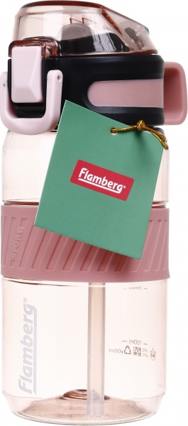 Пляшка для води Style 500 мл рожевий Flamberg