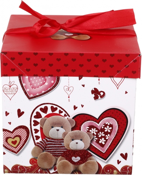 Коробка самосборная сердца EBXS9850 15х15 см