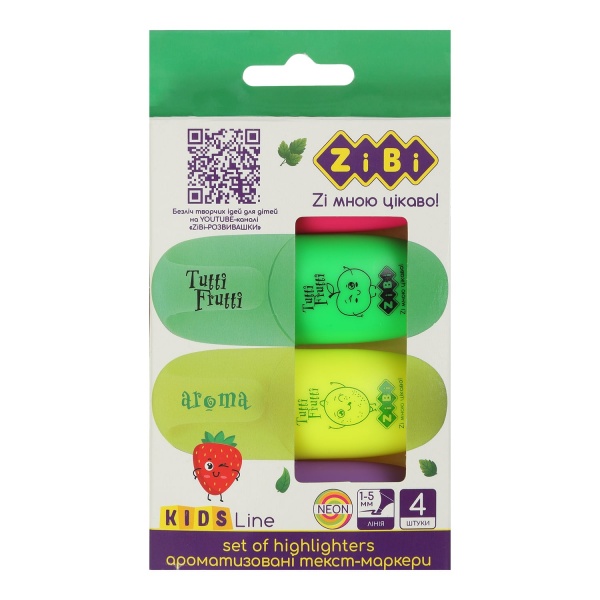 Набір маркерів ZiBi Tutti Frutti з ароматизатором різнокольоровий ZB.2702 
