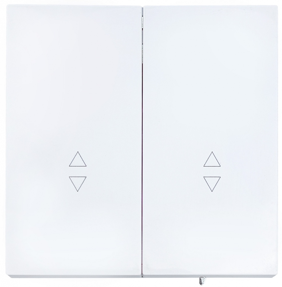 Механізм вимикача прохідний двоклавішний HausMark Juna без підсвітки білий