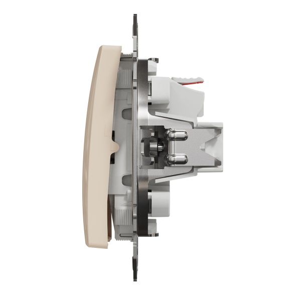 Выключатель одноклавишный Schneider Electric Sedna Design без подсветки 10 А 250В бежевый SDD112101