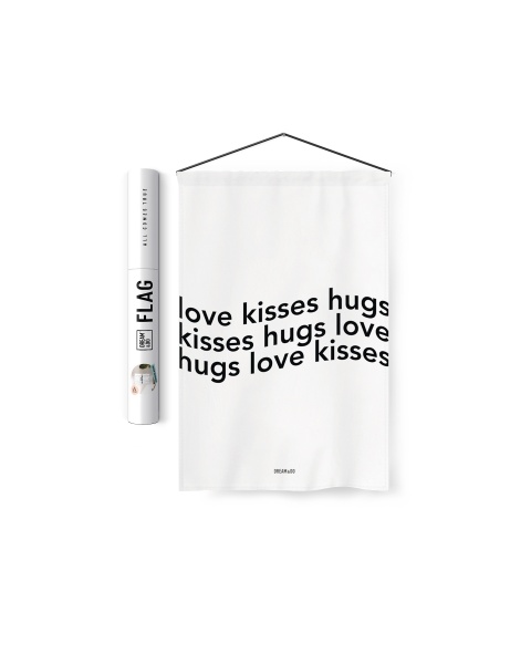 Флаг Dream&Do Flag Love 60x40 см белый с рисунком 