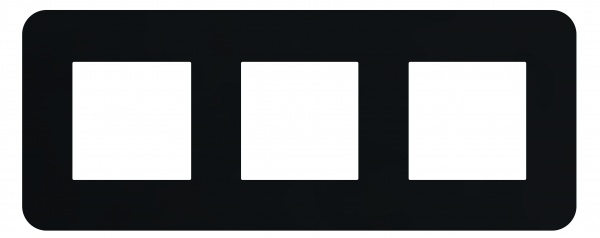 Рамка тримісна Efapel Latina чорний матовий 42930 TPM