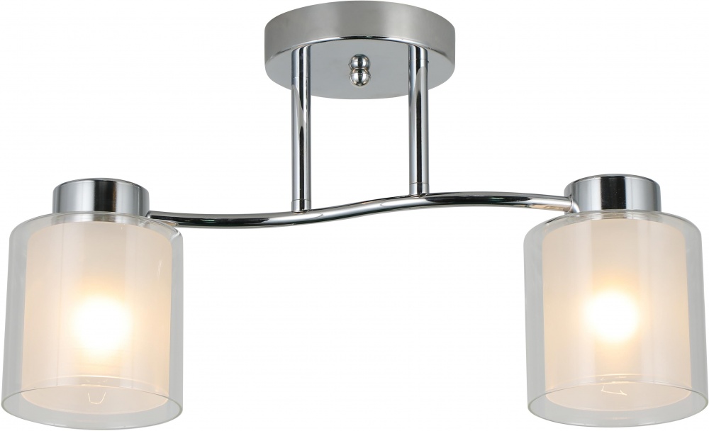 Люстра потолочная Sensio Circinus 2x40 Вт E27 хром/белый ALG-07561/2