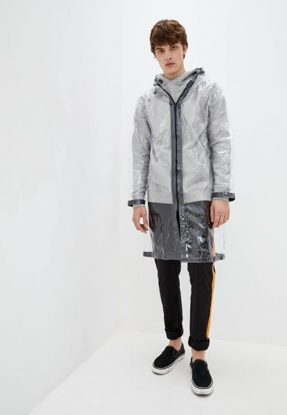Плащ-дождевик Drydope с черной лентой мужской р. S прозрачный