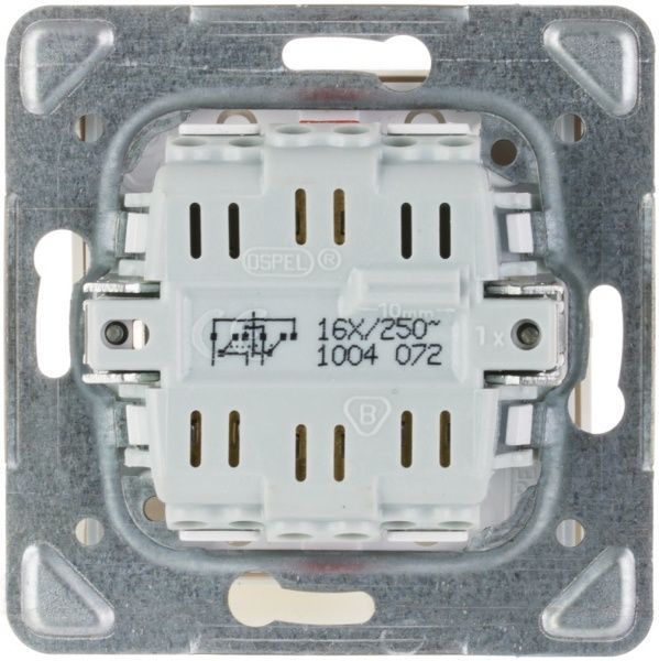 Выключатель перекрестный одноклавишный Ospel Impresja без подсветки 16 А 220В IP20 кремовый