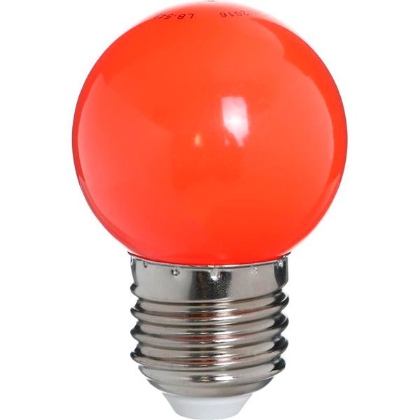 Лампа світлодіодна LB-548 червона G45 230V 1W E27 