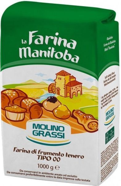 Мука Molino Grassi из мягких сортов пшеницы Manitoba Tipo 1000 г