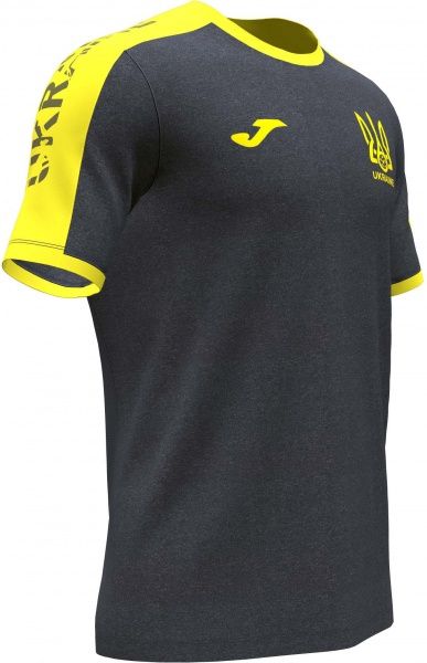 Футболка форми збірної України 2021 Joma FED. FUTBOL UCRANIA SHORT SLEEVE T-SHIRT AT102362B159 р. L сірий