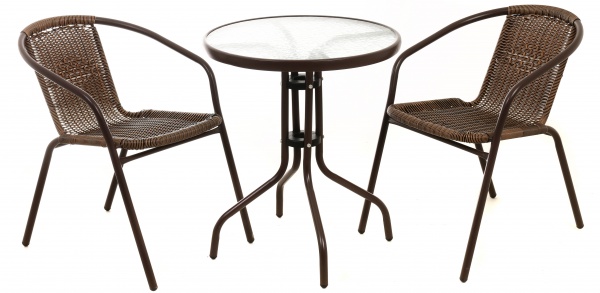 Комплект мебели из искусственного ротанга Рита коричневый 