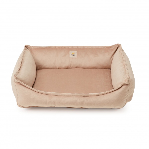 Лежак PETBED Velor Комфорт L 90x60x25 см бежевый