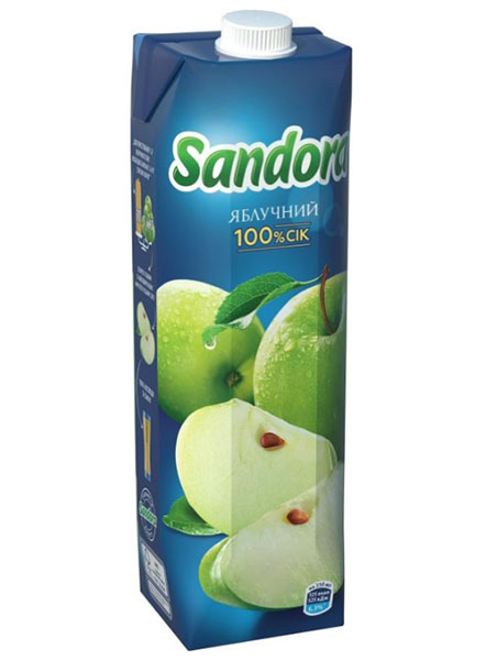 Сок Sandora Яблочний 0,95л (4823063106016)