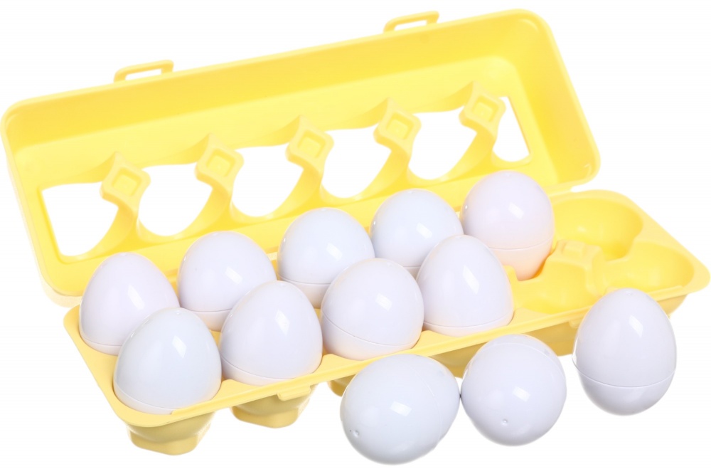 Игровой набор Matching Eggs STEM лоток яиц сортер 12 шт. символы в ассортименте 17х12 см ITP1447460