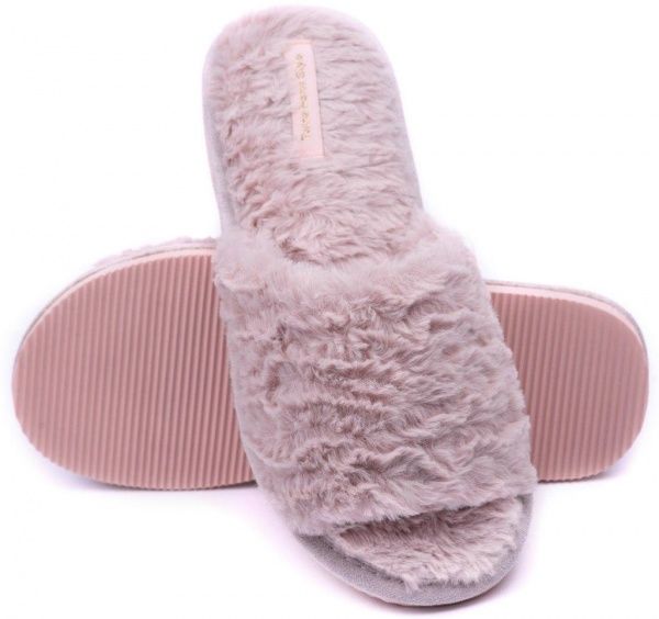 Капці домашні Twins HS хутрянi вiдкритi р. 40 рожевий 