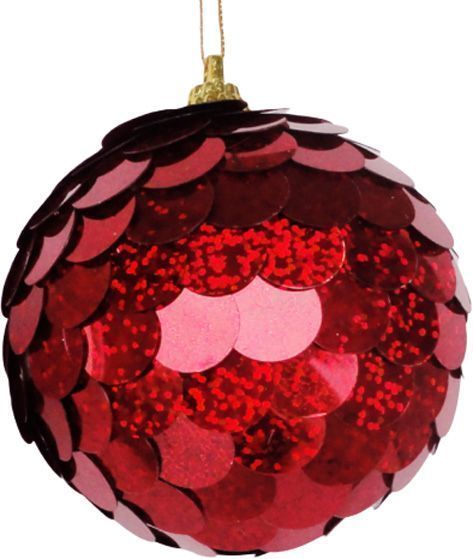 Шар пластиковый с луской d80 SDA94480R красный
