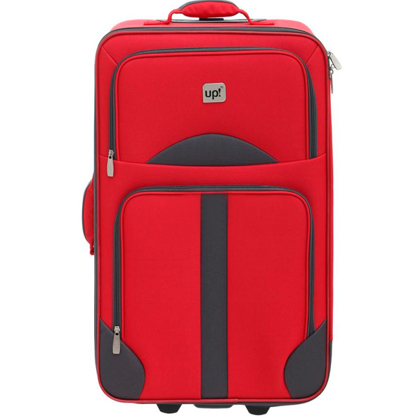 Чемодан Underprice 1022NC краный с серой полоской 61х40х20 см