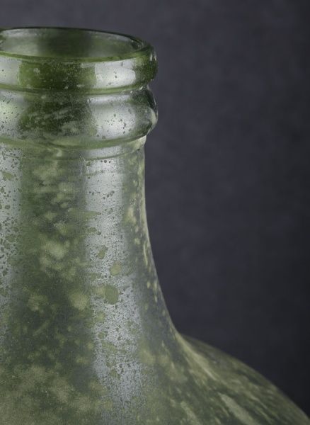 Ваза бутыль Garrafa h=42 см античный зеленый San Miguel
