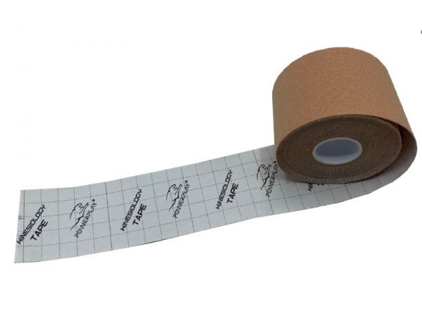 Кінезіологічний тейп PowerPlay 4315 5 см х 5 м бежевий