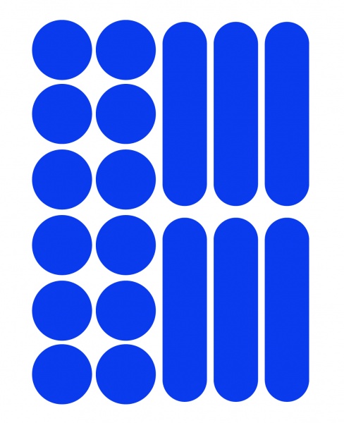 Светоотражающая наклейка LOOM Круги и линии LM-10068-blue для твердых поверхностей