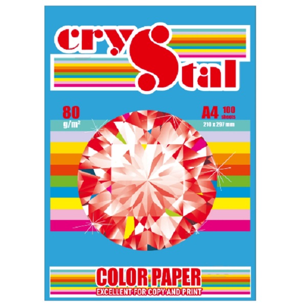 Папір кольоровий Crystal A4 80 г/м Turquoise 220 синій