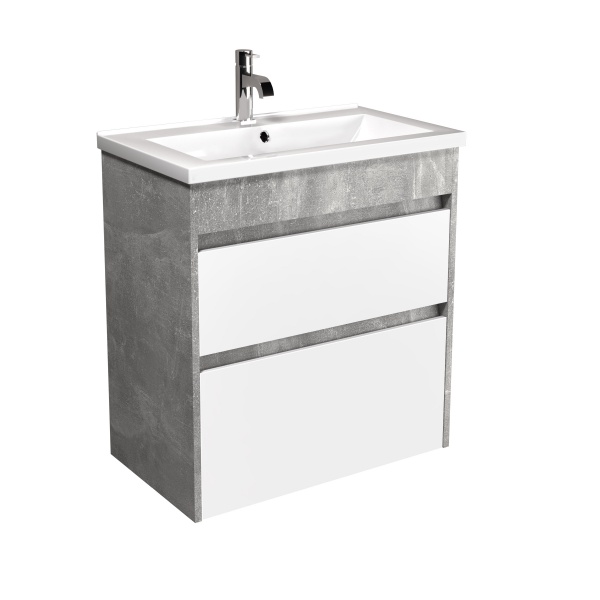 Тумба Мойдодыр Polo Loft 60-U с умывальником Cosmo 60