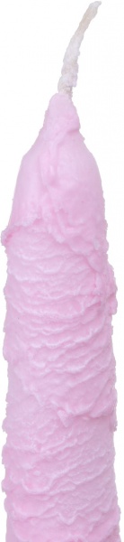 Свеча конусная волна розовая 30 см Pako-If