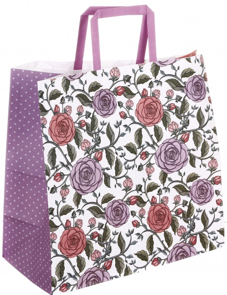 Пакет бумажный 320х150х300 белый с ручками