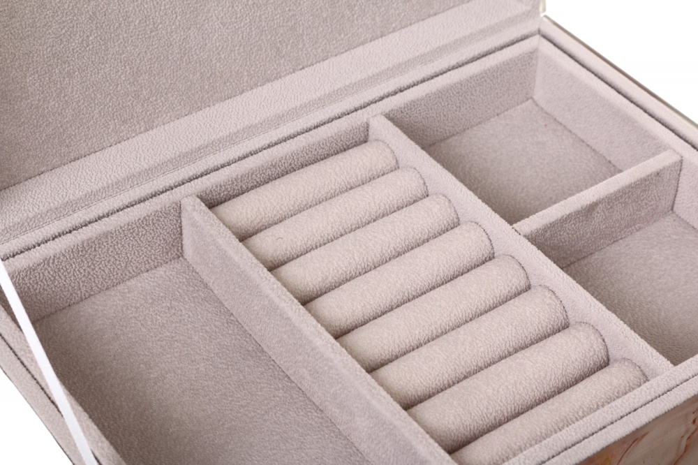 Шкатулка для украшений Rosalie 26x18x9,5 см розовый мрамор