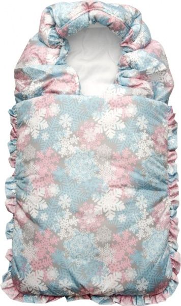 Конверт для новонароджених Модний Карапуз сірий із рожевим 03-00876 