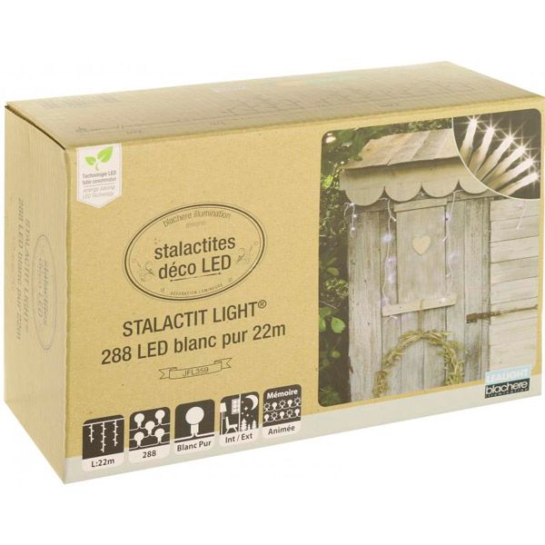 Гирлянда-штора LED 288 ламп 0.5x22 м белая