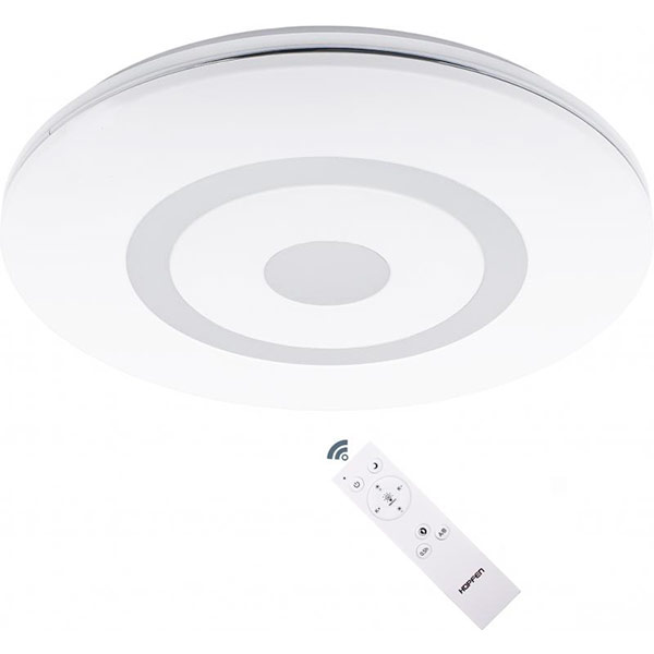 Світильник світлодіодний Hopfen Quadron RGB R з пультом ДК 72 Вт білий/хром 3000-6500 К 