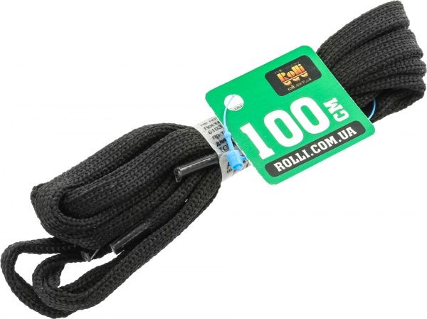 Шнурок Шнурок плоский черный 100 см (41606260)