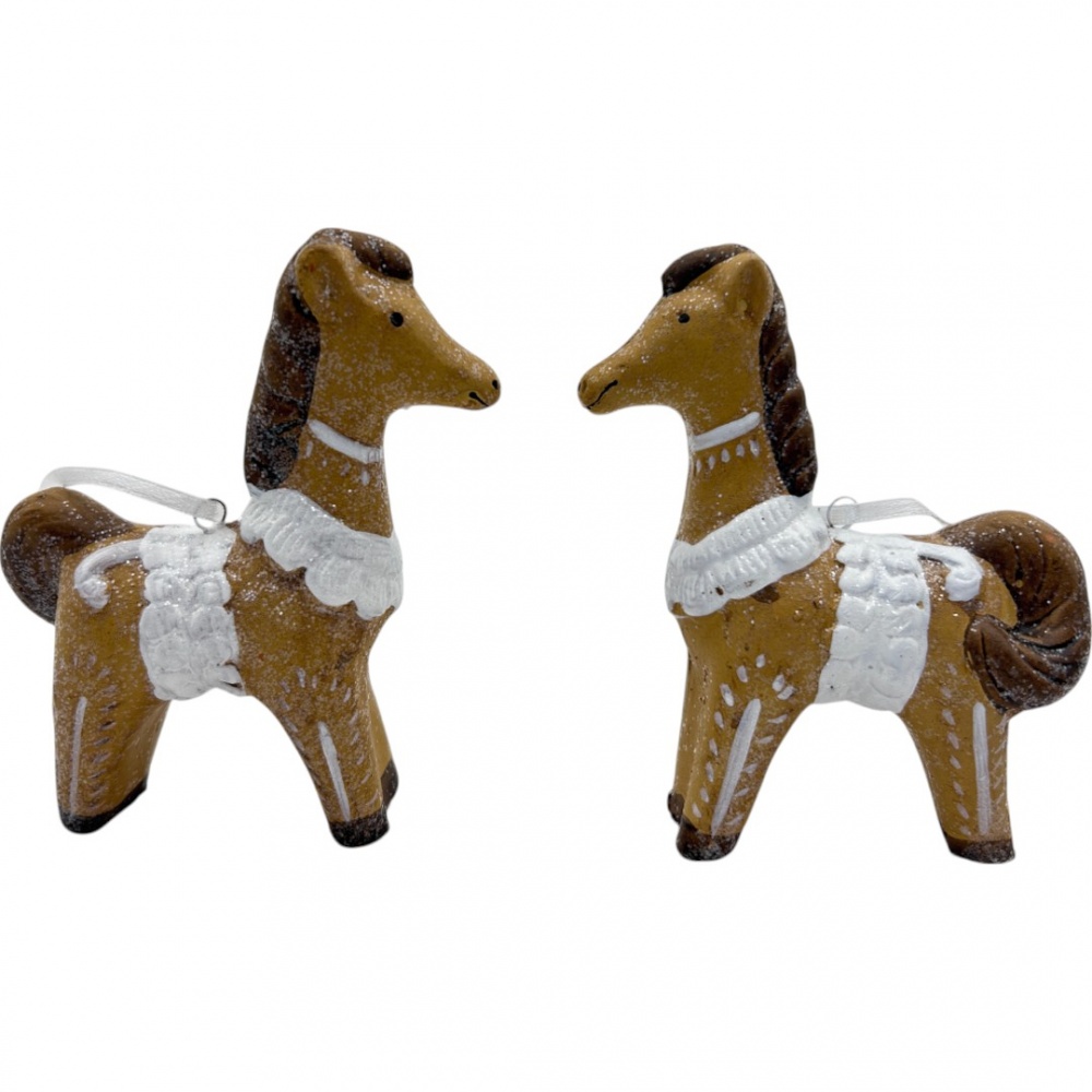 Декоративная фигура Zhongyang Economic с подвеской лошадка петриковская (керамика) 4x12 см ZY24B146-12H