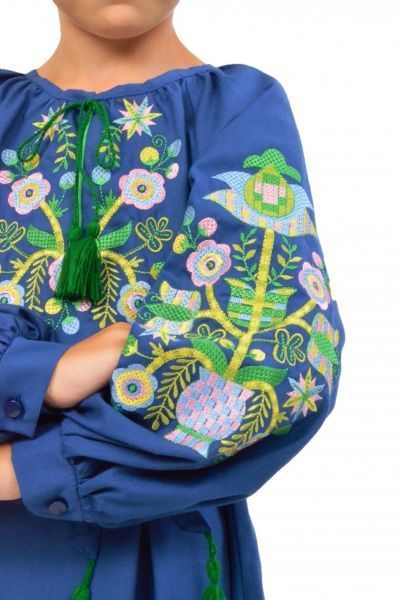 Платье Эдельвика 134 синий 91-19/00 