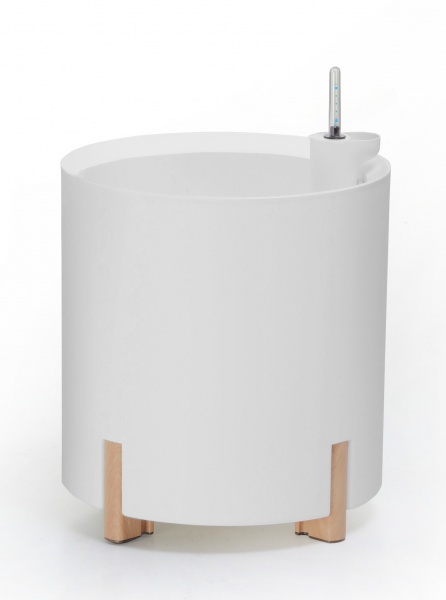 Горщик пластиковий Mondum Медітеранео 40х45 білий круглий 28л білий 