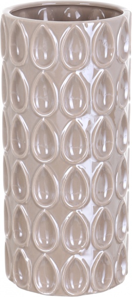 Ваза керамическая бежевая Fest Squama 11,6x11,6x25,3 см