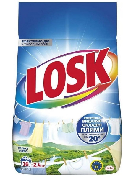 Порошок для машинной и ручной стирки Losk для белых и светлых вещей 
