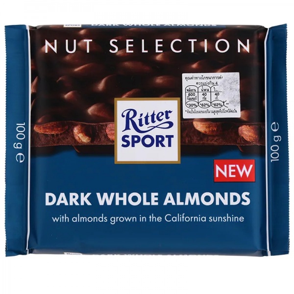 Шоколад Ritter Sport с цельным миндалем 100г