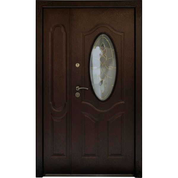 Дверь входная С-2020 2050х1200 мм правые со стеклом