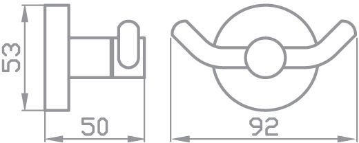 Гачок подвійний Aqua Rodos Gloria 8125