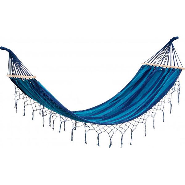 Гамак бавовняний синя смужка 200x100 см