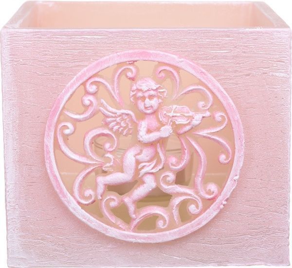 Подсвечник фонарик Амур, 11 см, розовый Pako-If