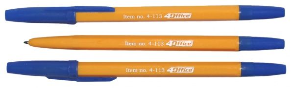Набір ручок кулькових 4Office 3 шт. сині 4-113 
