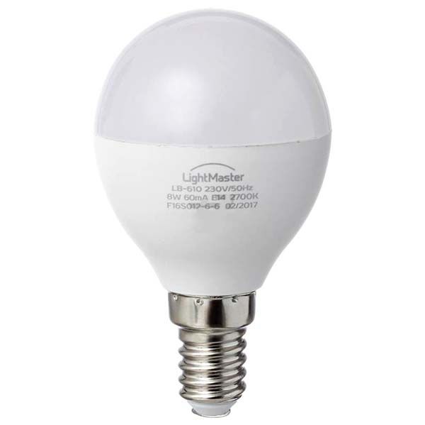 Лампа світлодіодна LightMaster LB-610 P45 матова 8 Вт E14 220 В 2700 K