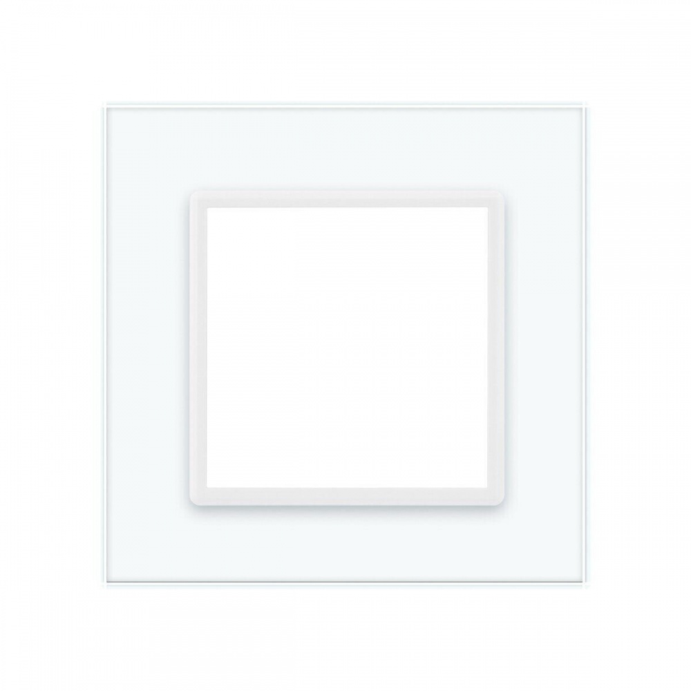 Рамка одномісна Livolo C7 універсальна біле скло C7-SR-11